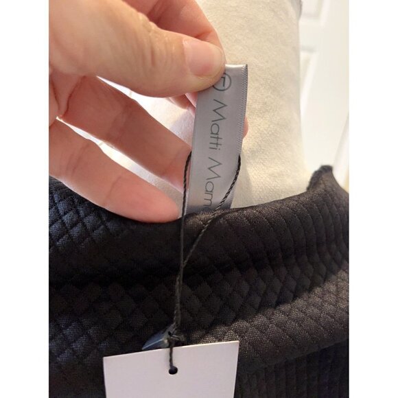 Matti Mamane Womens Top Black Size Large Pullover Quilted Avant Garde Israel New - Picture 12 of 16